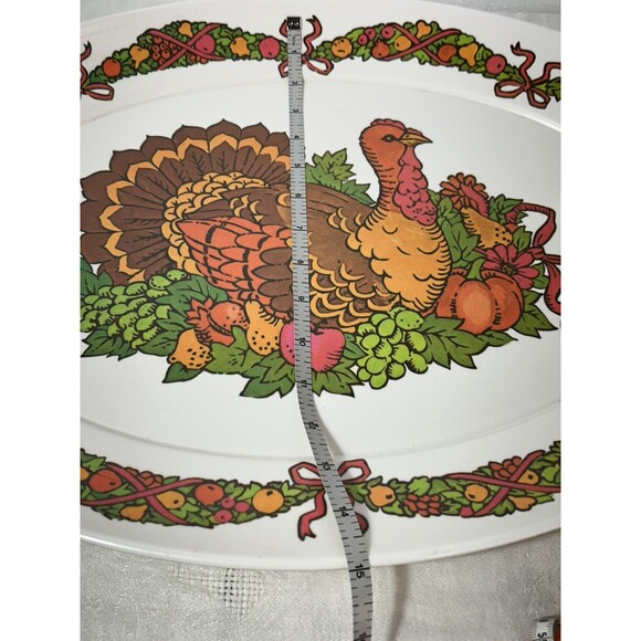VINTAGE MELMINE MELMAC 21" TURKEY PLATTER - Picture 4 of 6